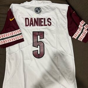 Jayden Daniels Washington Commanders White Jersey Mens Size Large and XL
